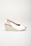 Wedge Sole Toe and Back Open Orthopedic Artificial Leather White Women's Wedge Heel Shoes - 3