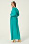 Maternity Lace-Up Chiffon Maxi Length Hijab Dress Green - 5