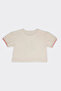 Girl's Handcrafted Detailed Beige T-Shirt - 5