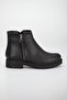 Black Women's Casual Boots with Laceless Zipper Accessories - 3
