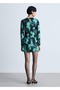 Patterned Short Dress - 4