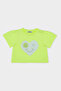 Girl's Print Detailed Yellow T-Shirt - 2