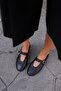 Potter Women's Black Genuine Leather Ballet Flats - 5