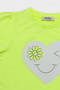 Girl's Print Detailed Yellow T-Shirt - 3