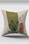 Imaginary Surreal Flowers and Vase Patterned 4-Piece Digital Printed Throw Pillow Cover 43 X 43 cm 027 - 2