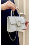 Evening Dress Bag with Silver Buckle - 5