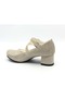 İremsu 7845 Side Ribbon Girls' Heeled Children's Shoes GOLD - 3