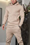 Men's Hooded Tracksuit Set with Raised Inside, Relaxed Fit and Elastic Legs - Sports - 2