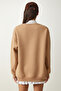 Basic Oversize Sweatshirt - Raster, Biscuit Low0001 - 5