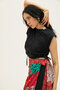 Viola Gathered Black Crop - 3