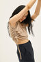 Viola Gathered Beige Crop - 3