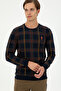 Men's Regular Fit Crew Neck Navy Blue Sweatshirt 50296087 -Vr033 - 3