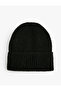 Elastic Knitted Beret with Folded Edges