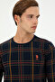 Men's Regular Fit Crew Neck Navy Blue Sweatshirt 50296087 -Vr033 - 2