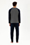Men's Anthracite Melange Pajama Set 50301726 -Vr081 - 4