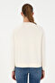 Women's Cream Crew Neck Sweatshirt 50296903-Vr071 - 5