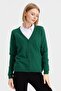 Women's V-Neck Cardigan Wool Knitted - 5