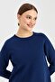 Women's Crew Neck Classic Wool Sweater Indigo - 6