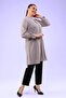 Women's Large Size Hijab Tunic Buttoned Ayrobin Fabric