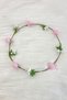Bridalmaid Crown with Pink Rose Petals, Bridal Henna Night Wedding Bride Bachelorette Party Circumcision - 4