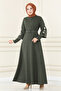 Khaki Belted Dress - Msl1610 - 2
