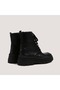 Women's Leather Floater Boots 240531   37 Black - 2