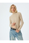 Knitwear Sweater High Neck Textured Long Sleeve