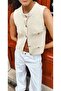 Women's 100% Cotton Sleeveless Button Detailed Vest - 2