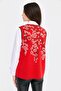 Women's Crew Neck Floral Wool Vest Coral - 6