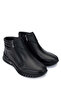 Women's Genuine Leather Black Leather Casual Boots - 2