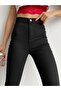 Power Lycra Full High Waist Pocketless Black Denim - 3