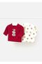 Baby Boy Printed 2-Piece T-Shirt Set Red-Cream 2029