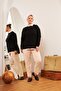 Plus Size Cashmere Blended V-Neck Knitwear Sweater Black - 5