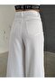 Zeo Basic Denim Baggy Trousers White Denim Fabric - 3