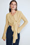 Spanish Sleeve Shawl Collar Cardigan Blouse - 4