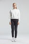 Women's Basic Circular Neck Long Sleeve Sweatshirt White