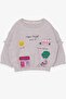 Girl's Sweatshirt School Themed 1-4 Years, Beige Melange