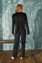 Women's 13111-5 Velvet Pajama Set with Writing on the Front - 3