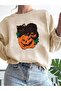 Halloween Themed Unisex Printed Sweatshirt - 3