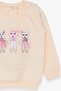 Girl's Sweatshirt Animal Printed 1.5-5 Years, Cream - 3