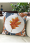 Autumn Themed 43X43 Velvet Cushion Cover - 6