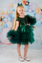 23 April Girls' Birthday Dress with Pompom Sleeves Buckled Evening Dress - 7