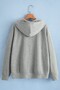 Unisex Gray Zipper Hooded Sweatshirt - 2