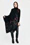 Women's Knitwear Wild Flower Patterned Shawl 06
