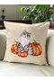 Autumn Themed 43X43 Velvet Cushion Cover - 6