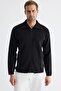 Men's Waterproof Zippered Cotton Knitwear Cardigan Black HRK201