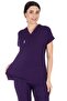 Dark Purple Stretch Fabric Fine Fabric Scrubs Doctor Nurse Scrubs Batwing Sleeve Surgical Set