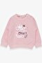 Girl's Sweatshirt Embroidered Sequin 1-4 Years, Salmon Melange