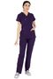 Dark Purple Stretch Fabric Fine Fabric Scrubs Doctor Nurse Scrubs Batwing Sleeve Surgical Set - 2