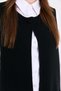Women's Crew Neck Open Front Long Wool Vest - 4